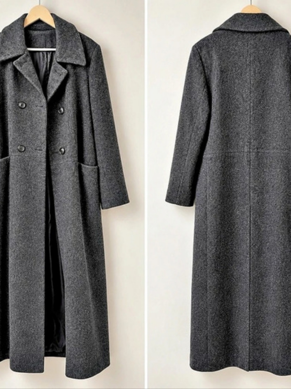 Long winter coat 100% wool
